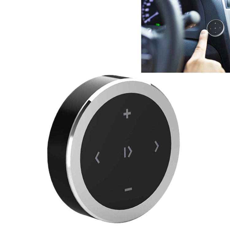 Car Wireless Bluetooth Controller Mobile Phone Multimedia Multi-functional Steering Wheel Remote Controller, without Holder (Silver), without Holder (Black)