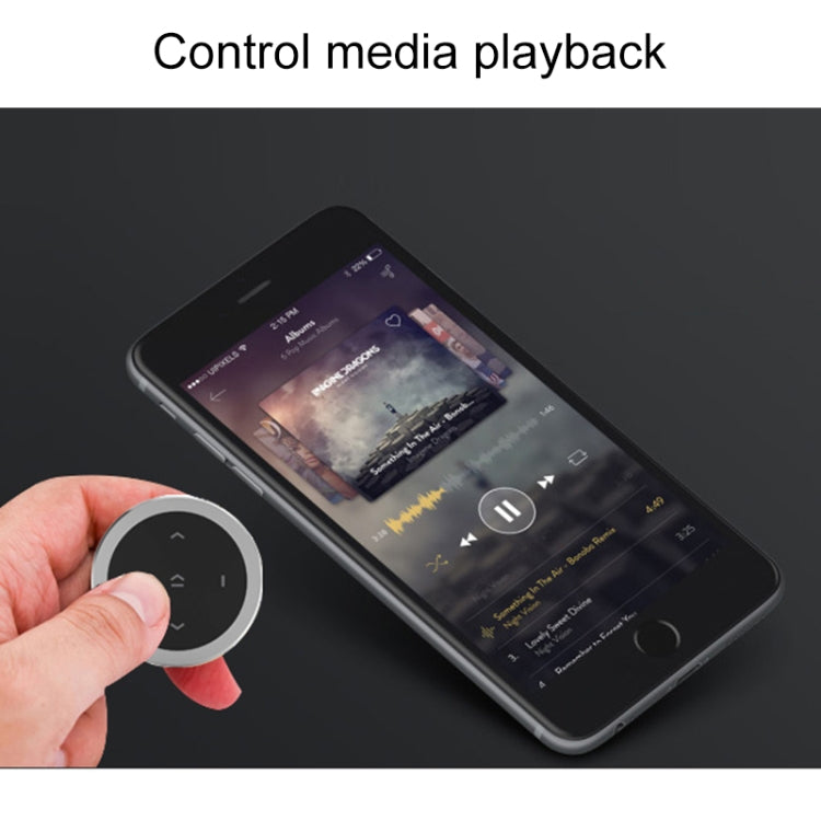 Car Wireless Bluetooth Controller Mobile Phone Multimedia Multi-functional Steering Wheel Remote Controller, without Holder (Silver), without Holder (Black)