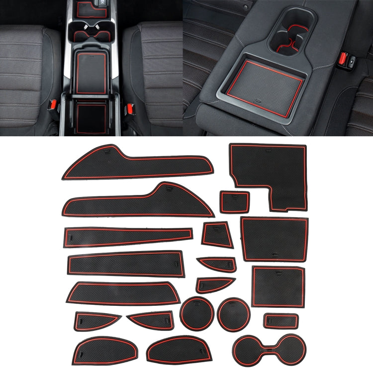 Mazda CX-5 2015 Stylish Red Anti-Slip Water Cup Holder Mats for Interior Door Upgrade