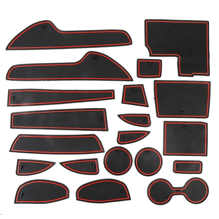 Mazda CX-5 2015 Stylish Red Anti-Slip Water Cup Holder Mats for Interior Door Upgrade