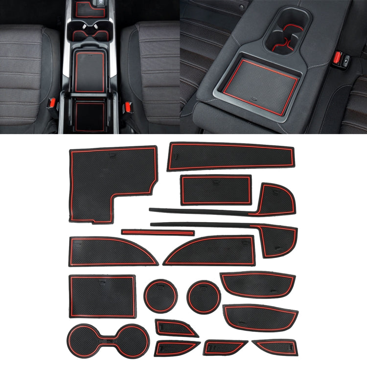 Mazda CX-5 2017-2018 Red Anti-Slip Door Cup Mats - Stylish Interior Protection
