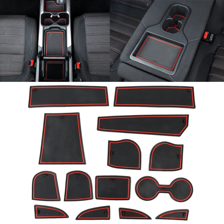 Mazda CX-3 2018 Stylish Red Anti-Slip Cup Holder Mats for Interior Door Enhancements