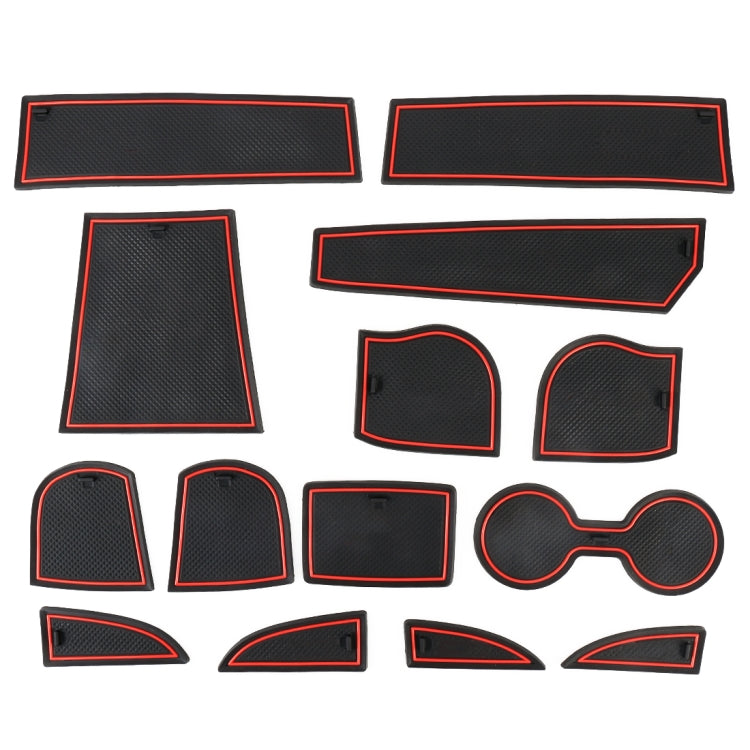Mazda CX-3 2018 Stylish Red Anti-Slip Cup Holder Mats for Interior Door Enhancements