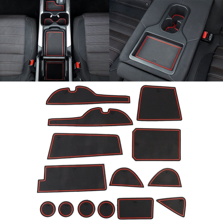 Stylish Red Anti-Slip Door Mat Set for Toyota RAV4 (2016-2018) – Perfect Fit Cup Holder Enhancements