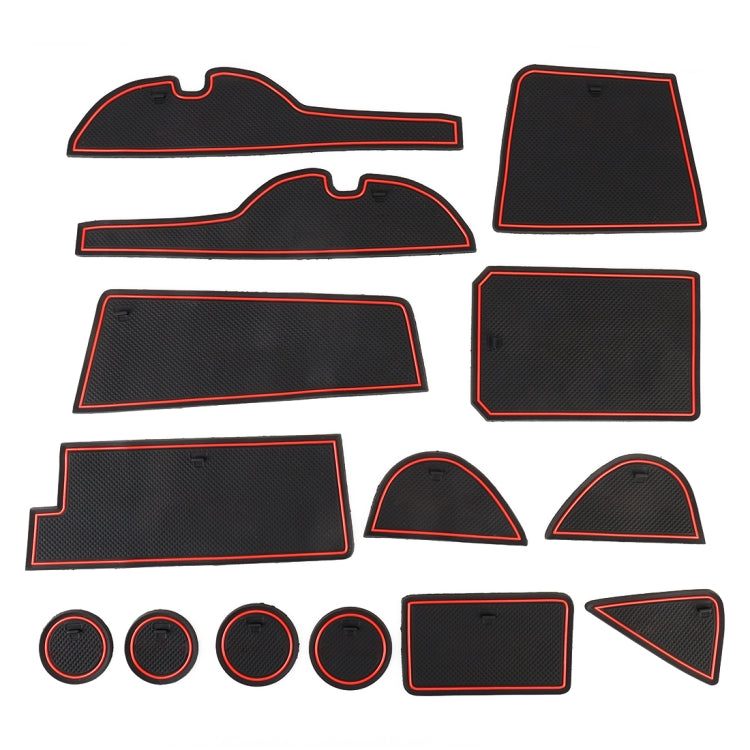 Stylish Red Anti-Slip Door Mat Set for Toyota RAV4 (2016-2018) – Perfect Fit Cup Holder Enhancements