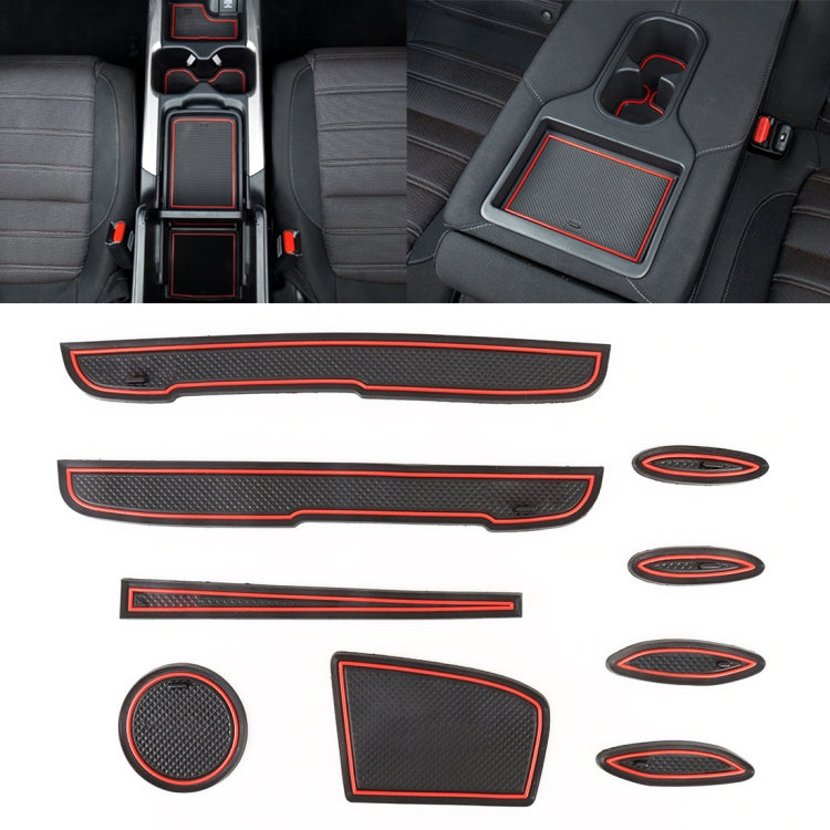 Toyota Vios 2014-2016 Red Anti-Slip Cup Holder Mats – Stylish Interior Door Accessories