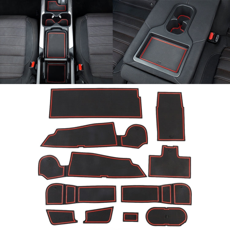 Stylish Red Anti-Slip Cup Holder Mats for Mercedes-Benz A Class 2019