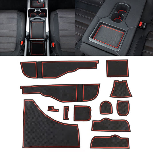 Stylish Anti-Slip Cup Holder Mats for Mercedes-Benz GLA200 – Red Plastic Door Inserts