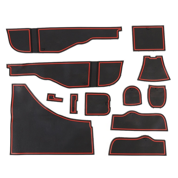 Stylish Anti-Slip Cup Holder Mats for Mercedes-Benz GLA200 – Red Plastic Door Inserts
