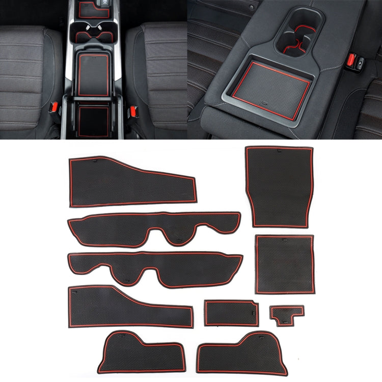 Stylish Red Anti-Slip Door Mats for Mercedes-Benz GLC200 - Perfect Fit and Durable Design