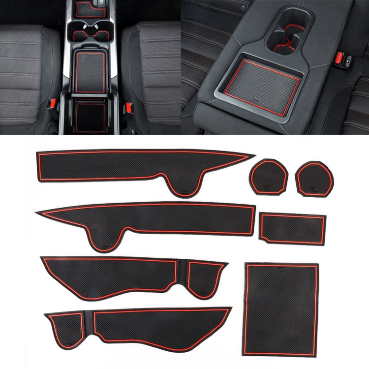 Stylish Red Anti-Slip Cup Holder Mats for Mercedes-Benz C200L Interior Upgrade