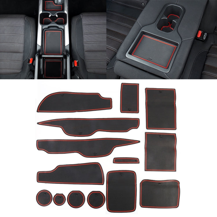 Stylish Red Anti-Slip Cup Gate Mats for Mercedes-Benz E300L (2016) - Enhance Your Interior!