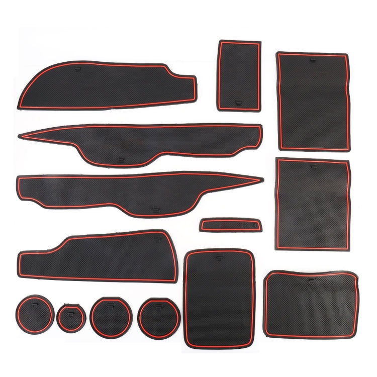 Stylish Red Anti-Slip Cup Gate Mats for Mercedes-Benz E300L (2016) - Enhance Your Interior!