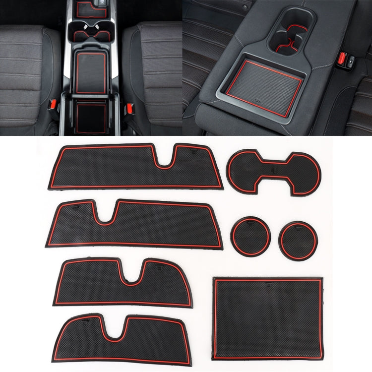 Stylish Red Anti-Slip Cup Holder Mats for Toyota Highlander (2009-2013)