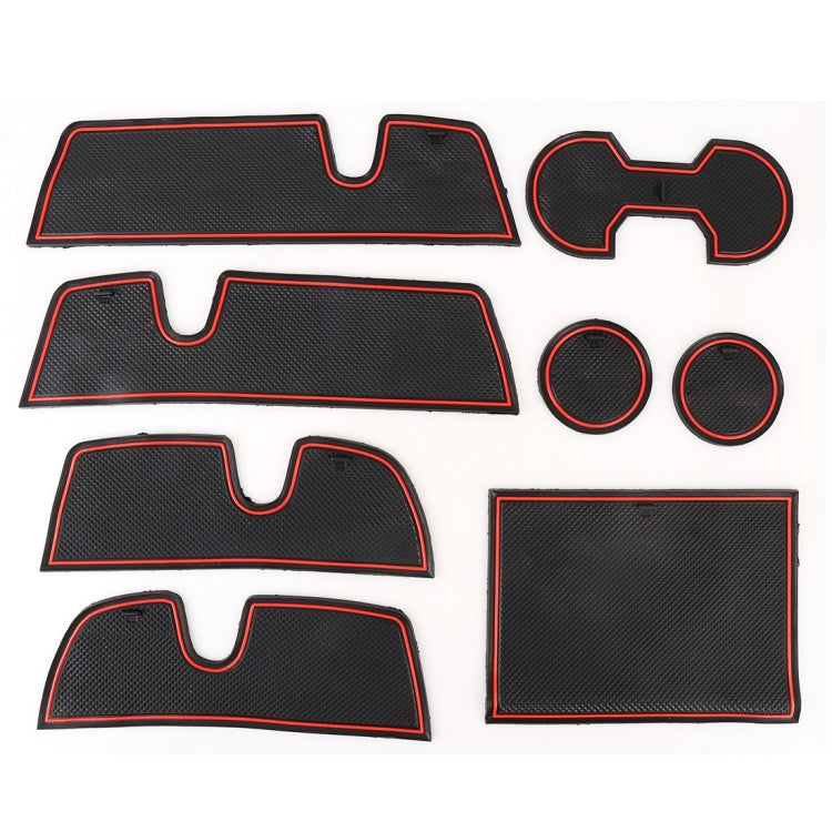 Stylish Red Anti-Slip Cup Holder Mats for Toyota Highlander (2009-2013)