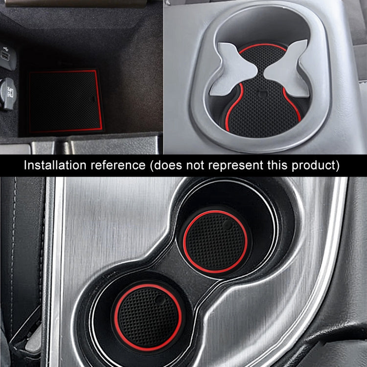 Stylish Red Anti-Slip Cup Holder Mats for Toyota Highlander (2009-2013)