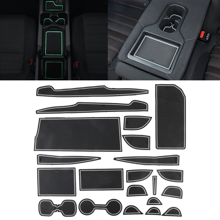 Toyota Camry 2018-2019 Luminous White Anti-Slip Door Pad & Cup Holder Mats
