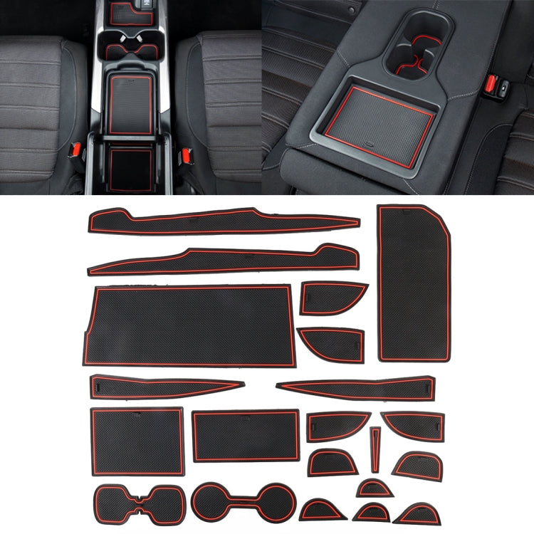Toyota Camry 2018-2019 Anti-Slip Cup Holder Mats - Stylish Red Interior Door Pads