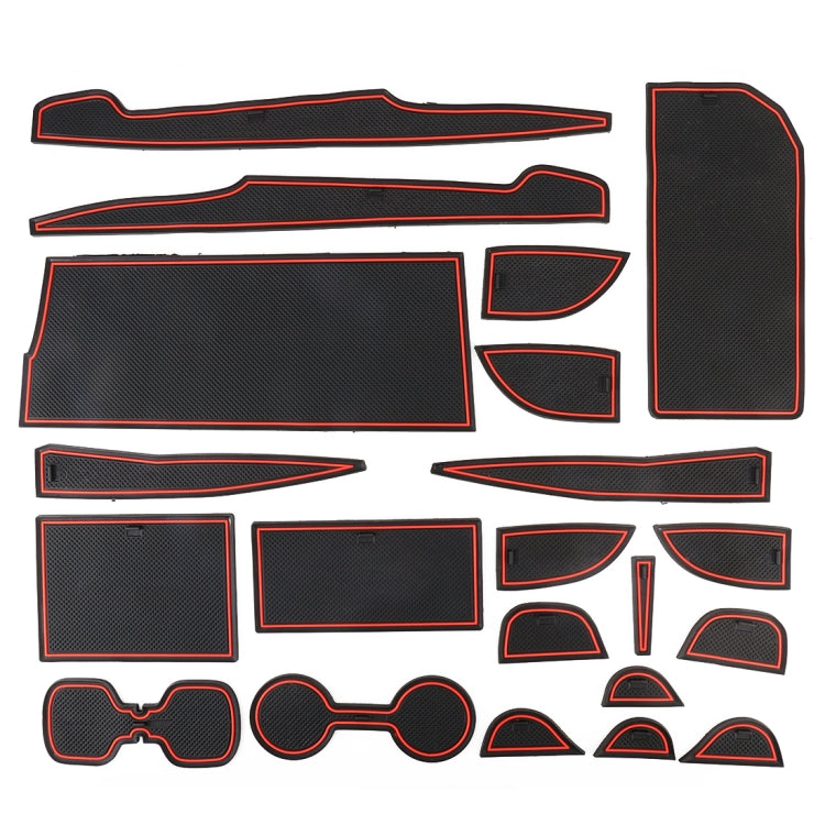 Toyota Camry 2018-2019 Anti-Slip Cup Holder Mats - Stylish Red Interior Door Pads