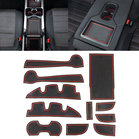 Stylish Anti-Slip Cup Mats for Toyota Camry 2012-2016 - Red Interior Door Pads