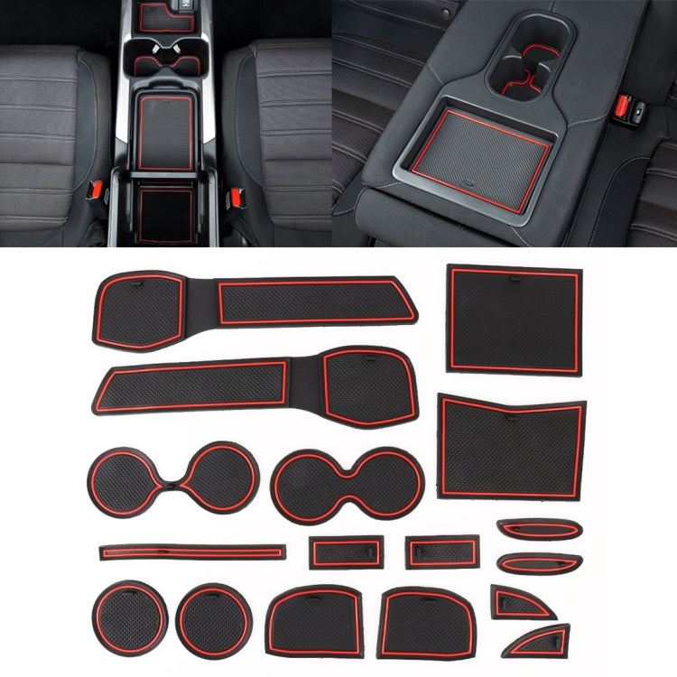 Stylish Red Anti-Slip Door Mat Set for Nissan X-Trail (2013-2016)
