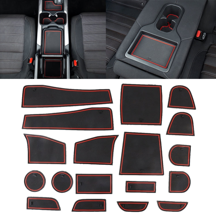 Stylish Red Anti-Slip Cup Holder Mats for Subaru Forester (2013-2018)