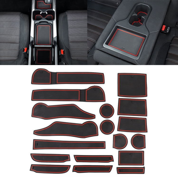 Custom Red Anti-Slip Cup Holder Mats for Subaru Forester 2019 Interior Upgrade