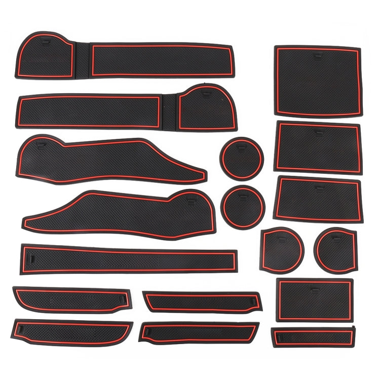 Custom Red Anti-Slip Cup Holder Mats for Subaru Forester 2019 Interior Upgrade