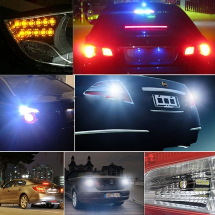 2 PCS 1156/BA15S/BAU15S 10W 1000LM 6000K White + Yellow Light DRL&Turn Light with 20 SMD-5730-LED Lamps，DC 12-24V
