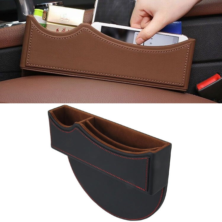 Car Seat Gap Organizer with Stylish PU Leather Storage for Phones, Coins, and Accessories
