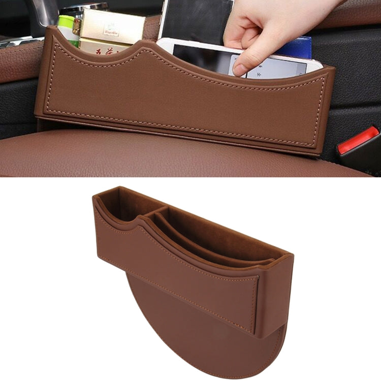 Car Seat Gap Organizer with Stylish PU Leather Storage for Phones, Coins, and Accessories