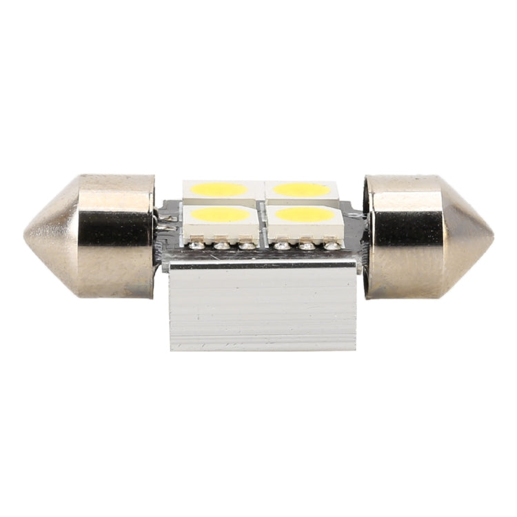 10 PCS 31mm DC12V / 2W / 7000K / 80LM 4LEDs SMD-5050 Car Reading Lamp