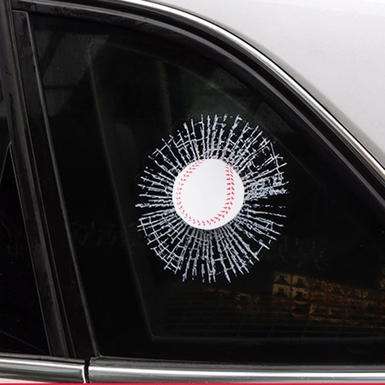 Creative 3D Deco Car Window Crack Decal Sticker, Sport Balls/Baseball, Sport Balls/Billiard Ball, Sport Balls/Yellow Tennis, Sport Balls/Tennis, Sport Balls/Football, Funny Smile Face