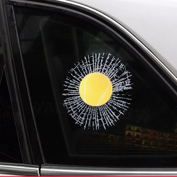 Creative 3D Deco Car Window Crack Decal Sticker, Sport Balls/Baseball, Sport Balls/Billiard Ball, Sport Balls/Yellow Tennis, Sport Balls/Tennis, Sport Balls/Football, Funny Smile Face