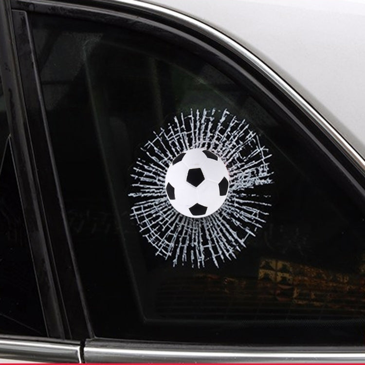 Creative 3D Deco Car Window Crack Decal Sticker, Sport Balls/Baseball, Sport Balls/Billiard Ball, Sport Balls/Yellow Tennis, Sport Balls/Tennis, Sport Balls/Football, Funny Smile Face