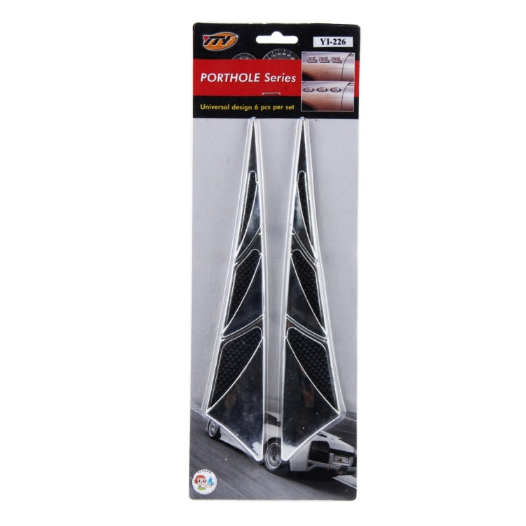 YI-226 2 PCS Car Side Air Intake Flow Vent Fender Decorative Stickers Cover, Air Ventilation 1
