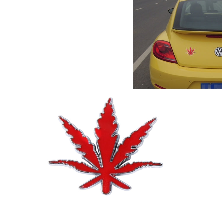 1 PCS Pure Metal Maple Leaf Car Stickers, Leaf