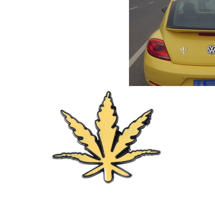 1 PCS Pure Metal Maple Leaf Car Stickers, Leaf