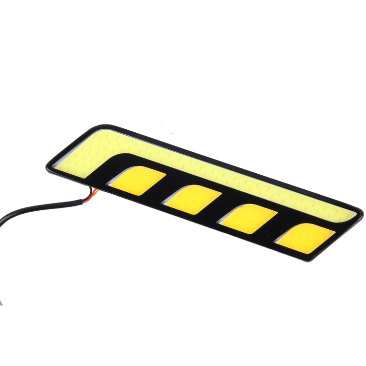 2 PCS DC 12V 10W 800LM 5500K Car DRL Daytime Running Lights Lamp,Cable Length:25cm(White Light + Yellow Light)