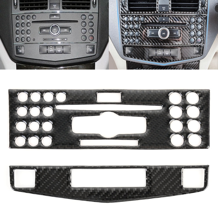 Carbon Fibre Interior Trim Stickers for Mercedes-Benz W204 CD Frame - Set of 2