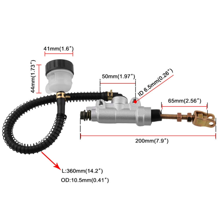 Motorcycles Rear Brake Master Cylinder Pump for Honda Sportrax 400 TRX400EX 1999-2008