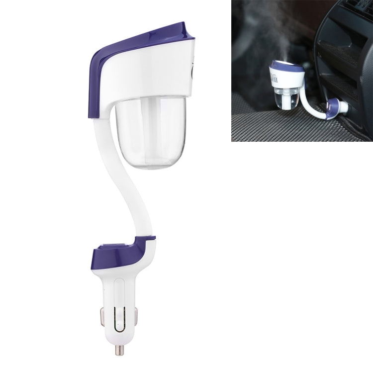 Nanum II 50mL Rotation Aromatherapy Air Purifier Humidifier with 2 USB Charger Ports for DC 12V Car Auto, Nanum II Black, Nanum II Blue, Nanum II Purple, Nanum II White
