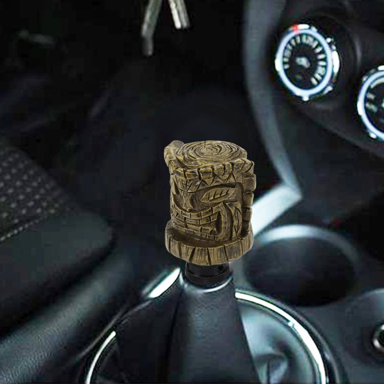 Artisan Wood Avatar Car Gear Shift Knob - Unique Resin Craftsmanship