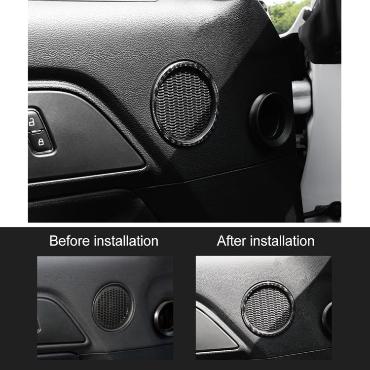 Pair of Stylish Horn Trim Rings for Ford Mustang Car Doors