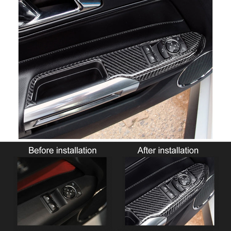 Set of 4 Stylish Window Lift Button Stickers for Ford Mustang (2015-2020)