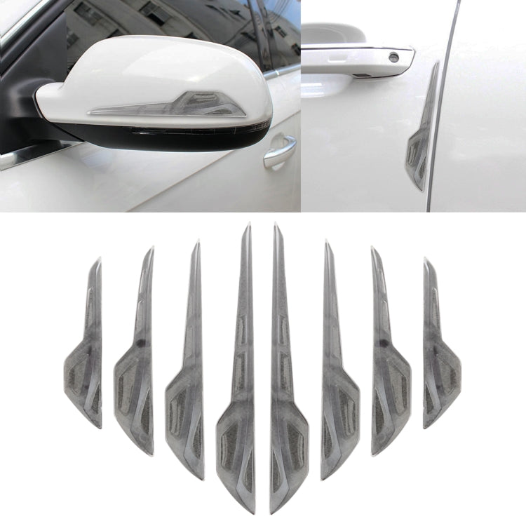 8 PCS Car Vehicle Door Side Guard Anti Crash Strip Exterior Avoid Bumps Collsion Impact Protector Sticker, Door Side Guard, R-2119