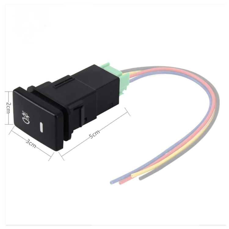 Car Fog Light Lamp Indicator 5 PIN On and Off Button Switch Control Auto Car Fog Light 5 Pin Switch On-Off Button Switch for Toyota, Small Size: 5*2.2*1.7cm