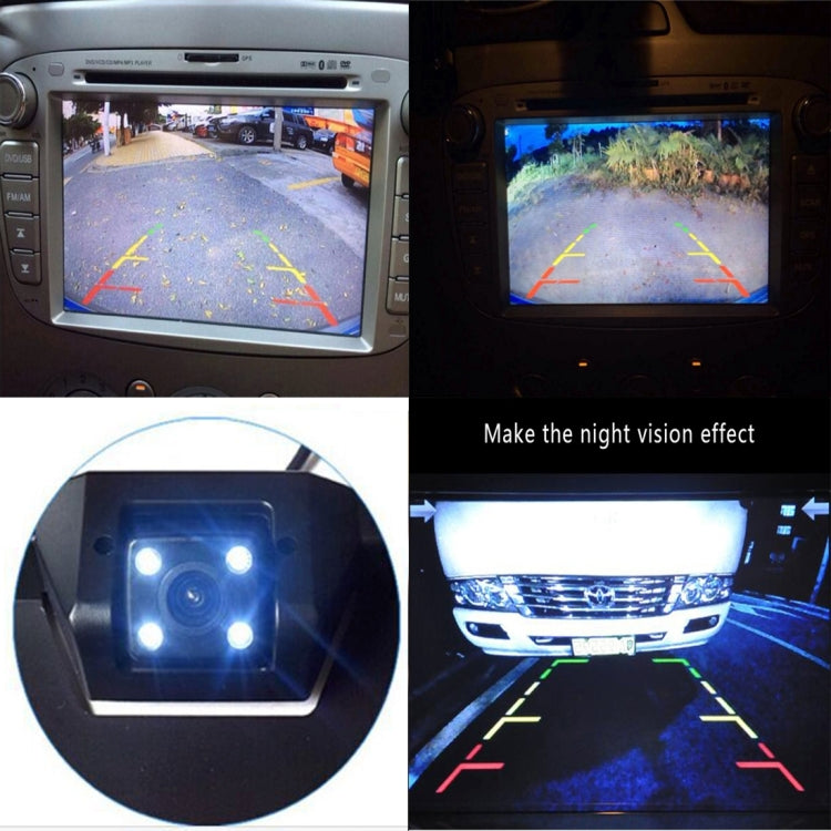 JX-9488 720×540 Effective Pixel NTSC 60HZ CMOS II Universal Waterproof Car Rear View Backup Camera With 2W 80LM 5000K White Light 4LED Lamp, DC 12V, Wire Length: 4m