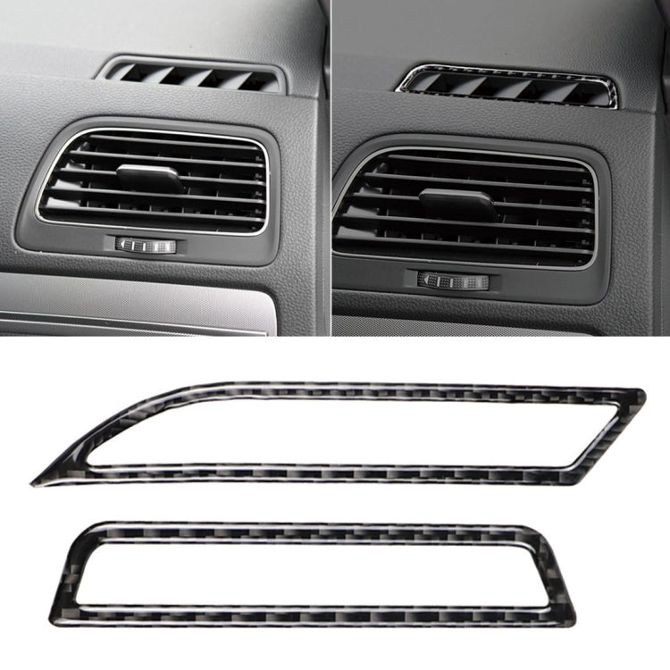 Carbon Fibre Decorative Trim Sticker for Volkswagen Golf 7 (2013-2017) Left Drive Air Outlets