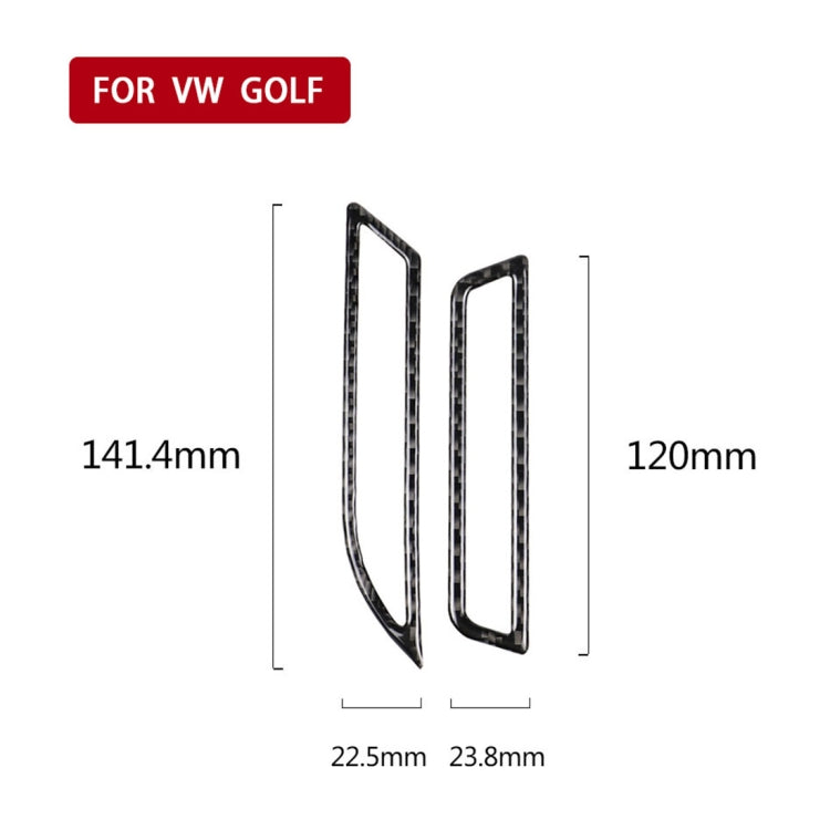 Carbon Fibre Decorative Trim Sticker for Volkswagen Golf 7 (2013-2017) Left Drive Air Outlets